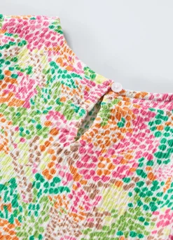 Blukids Vestito in crepe multicolor bambina- Vestiti