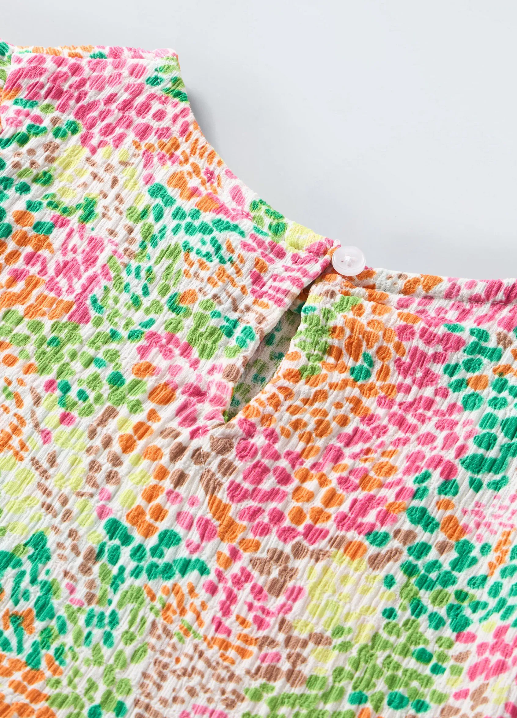 Blukids Vestito in crepe multicolor bambina- Vestiti