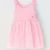 Blukids Vestito in misto cotone con tulle neonata- Vestitini