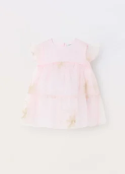 Blukids Vestito in organza con ricami neonata- Vestitini