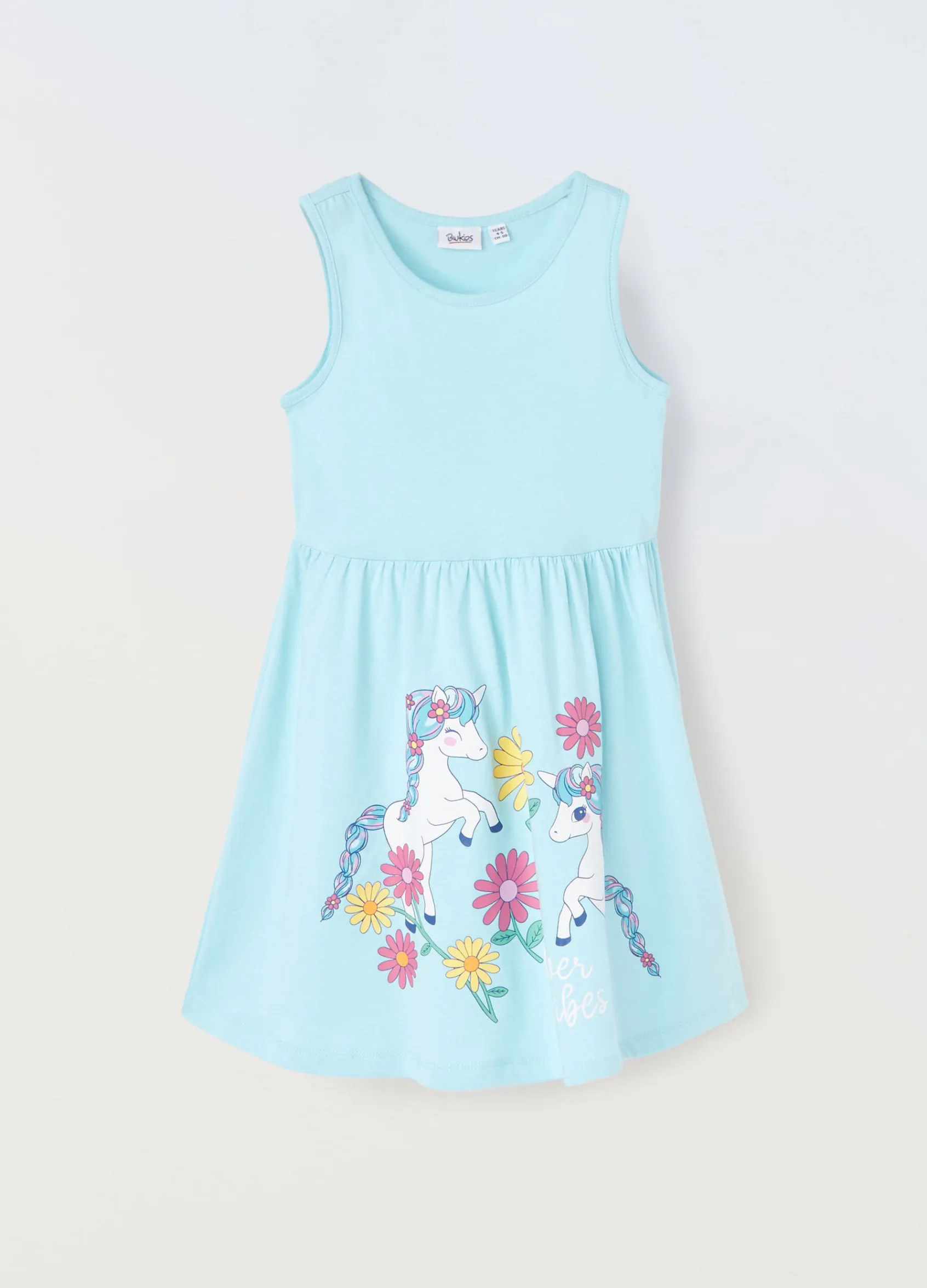 Blukids Vestito in puro cotone bambina- Vestiti