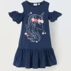 Blukids Vestito in puro cotone bambina- Vestiti