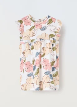 Blukids Vestito in puro cotone con stampa neonata- Vestitini