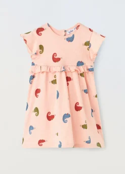 Blukids Vestito in puro cotone con stampa neonata- Vestitini