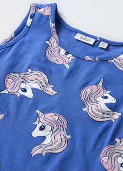 Blukids Vestito in puro cotone con stampa bambina- Vestiti