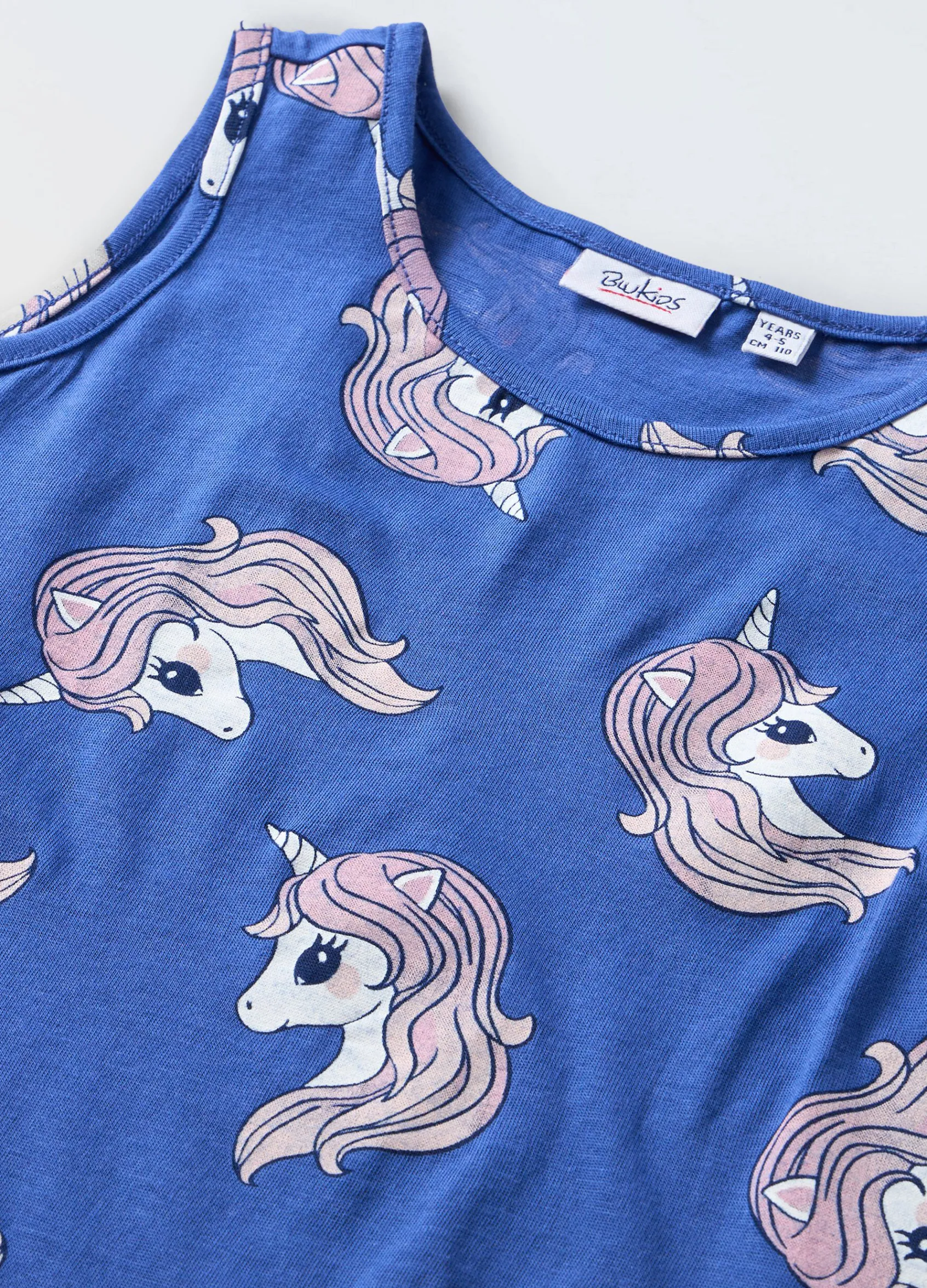 Blukids Vestito in puro cotone con stampa bambina- Vestiti