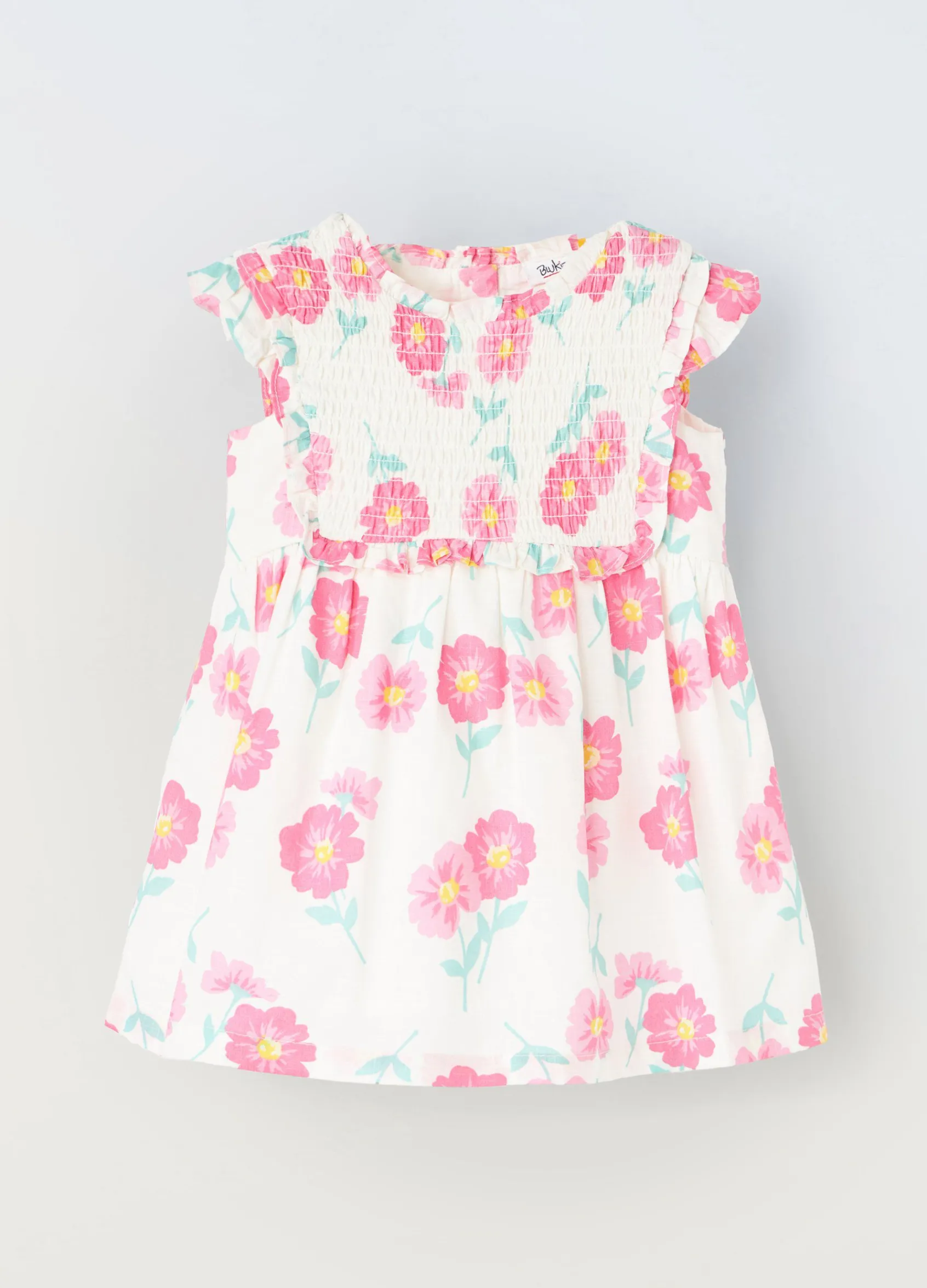 Blukids Vestito in puro cotone neonata- Vestitini