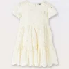 Blukids Vestito in puro cotone sangallo bambina- Vestiti