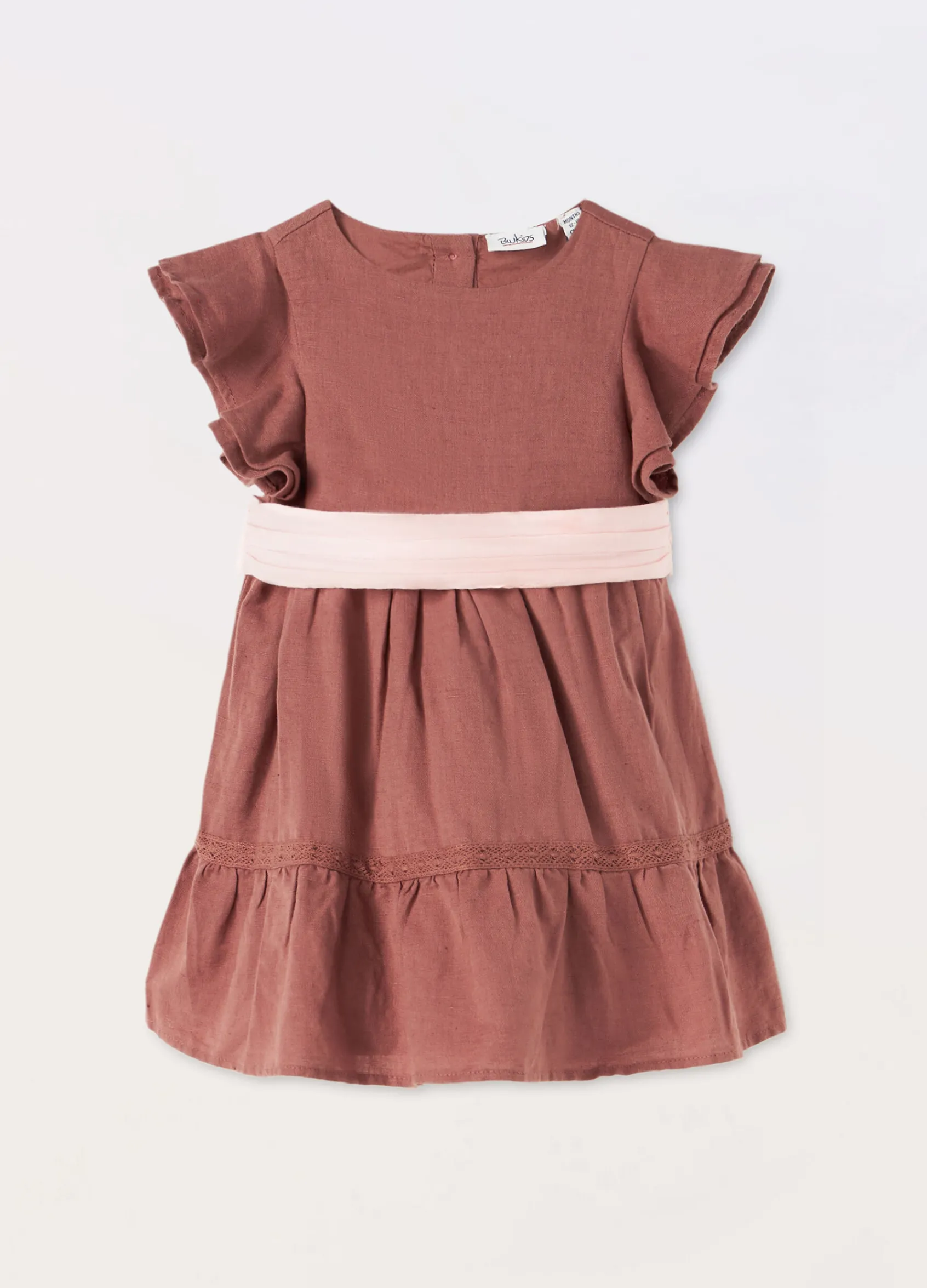 Blukids Vestito misto lino neonata- Vestitini