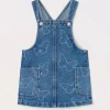Blukids Vestito salopette in denim di puro cotone neonata- Vestitini
