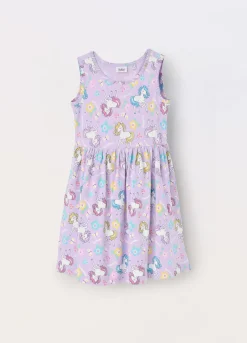 Blukids Vestito smanicato in jersey di cotone stretch bambina- Vestiti