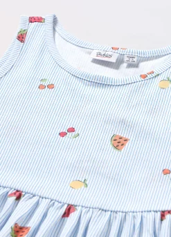 Blukids Vestito smanicato in jersey di puro cotone bambina- Vestiti
